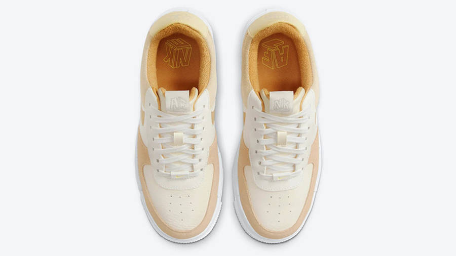 nike air force 1 pixel trainers sail bucktan coconut milk lemon drop sesame