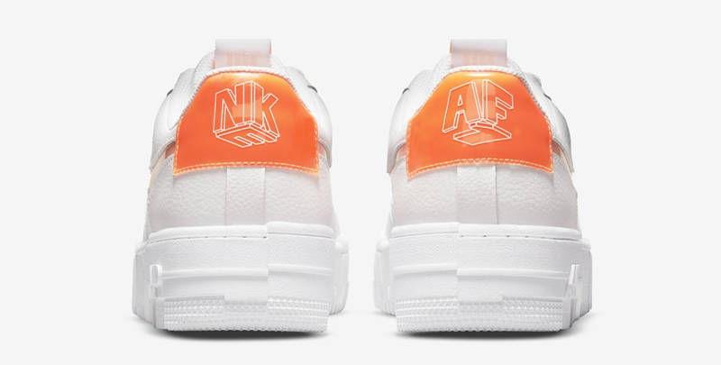 nike air force 1 pixel white orange