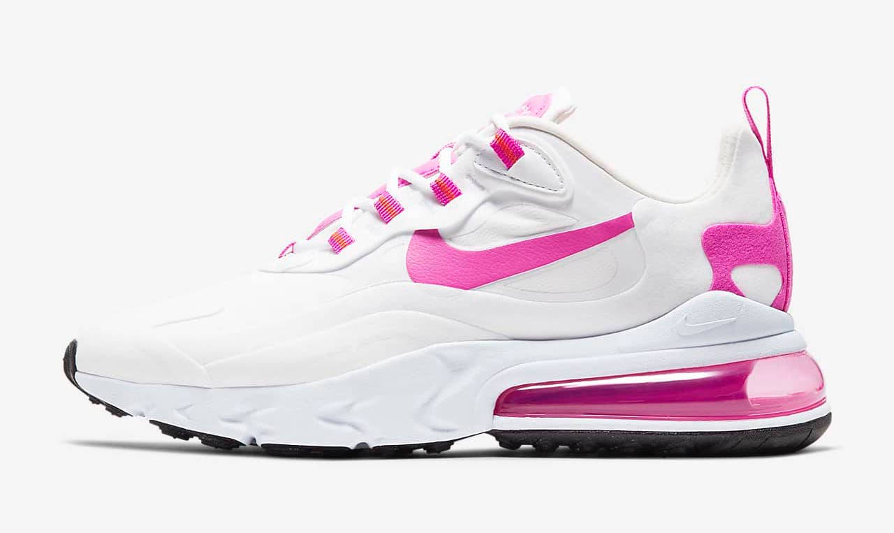 Nike Air Max 270 React White Pink.