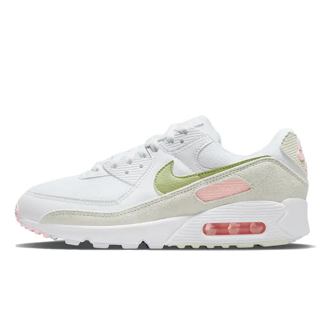 Nike air max on sale 90 white green pink