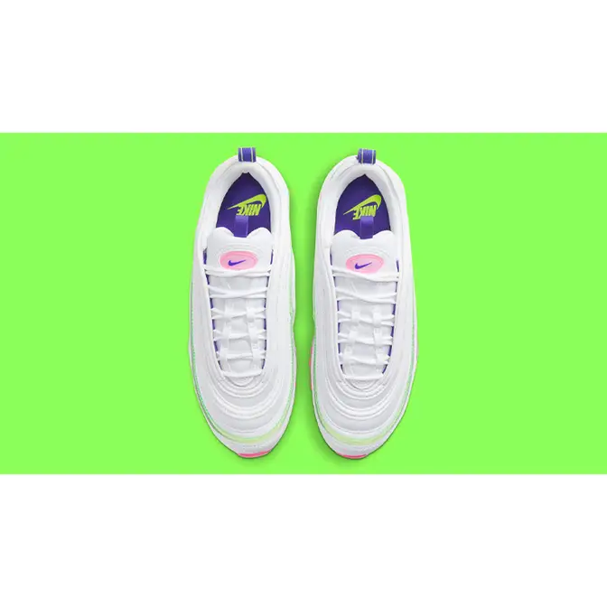 Air max 97 pink white best sale yellow green