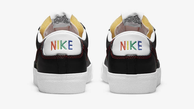 Nike Blazer Low 77 Multi Stitch Black Back