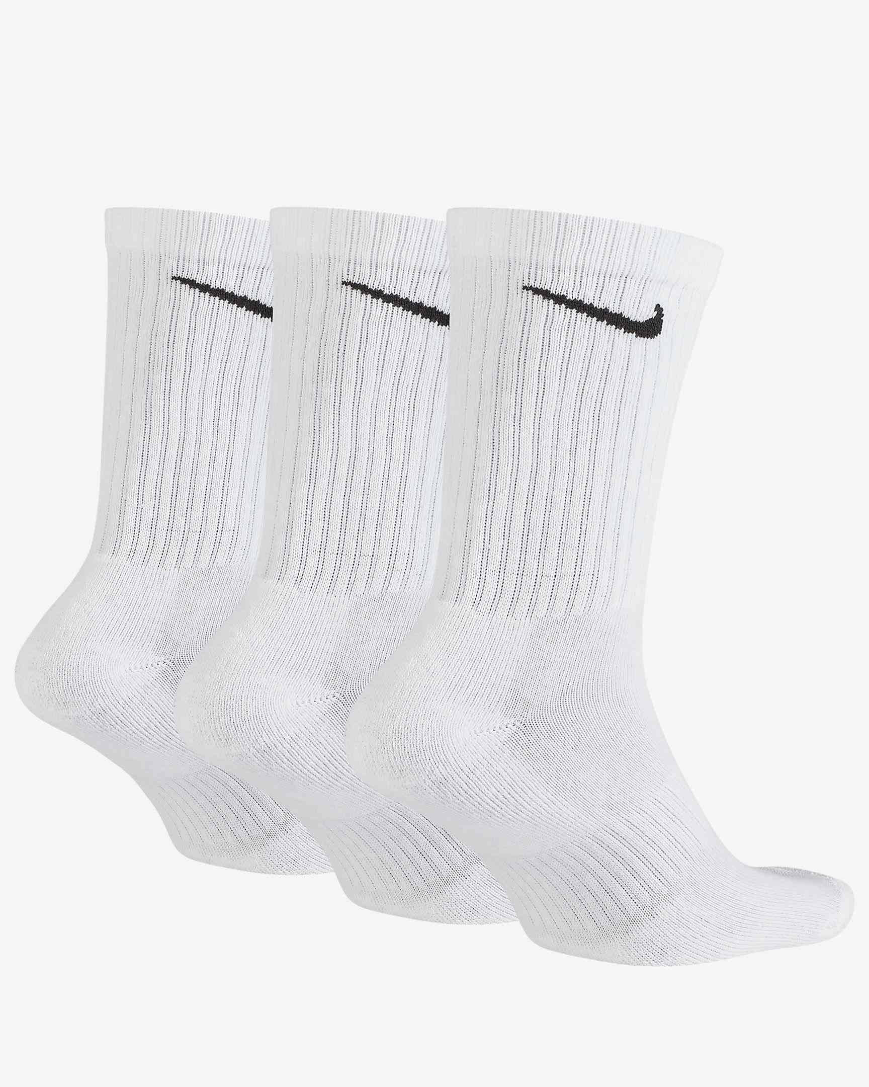 Nike Everyday Cushioned Training Crew Socks SX7664-100 Back