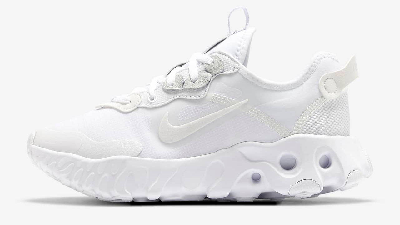 nike react art3mis triple white
