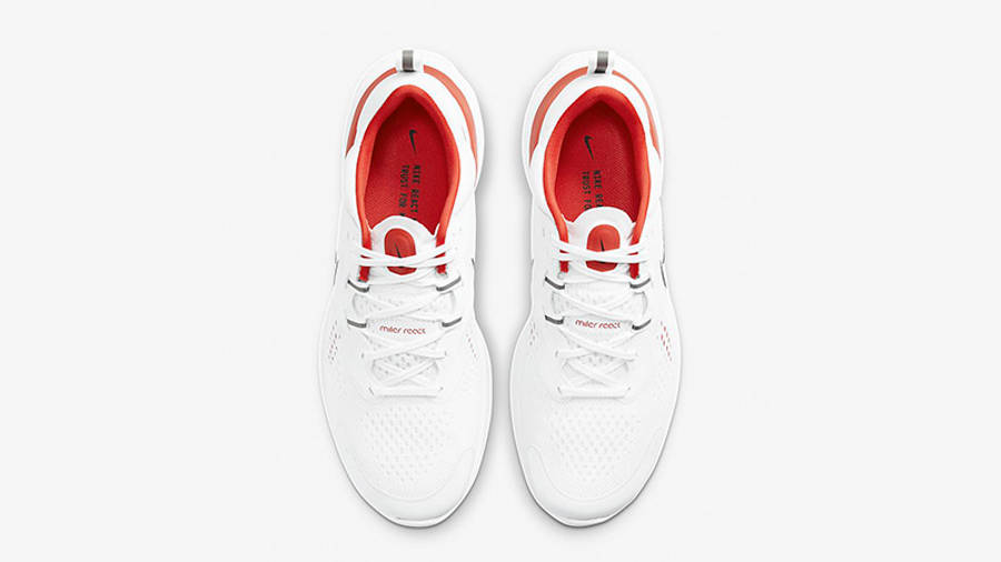 Nike React Miler 2 White Chile Red CW7121-100 middle