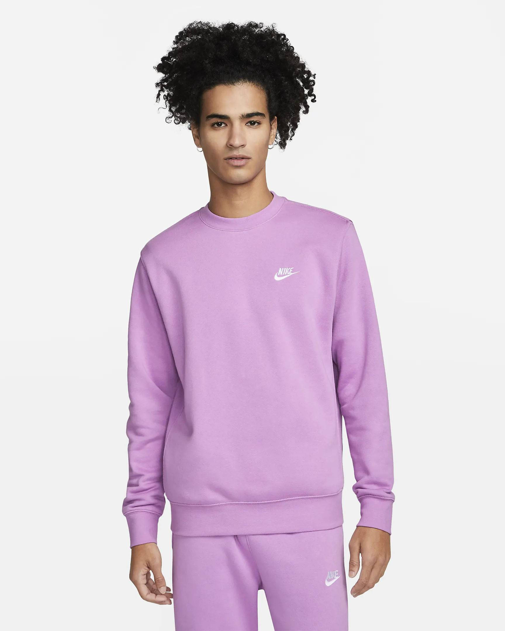 Nike Sportswear Club Fleece Crew Violet Shock Feature