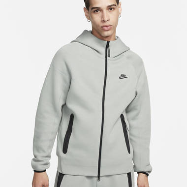 nike sportswear tech fleece windrunner full zip hoodie mica green w380 h380