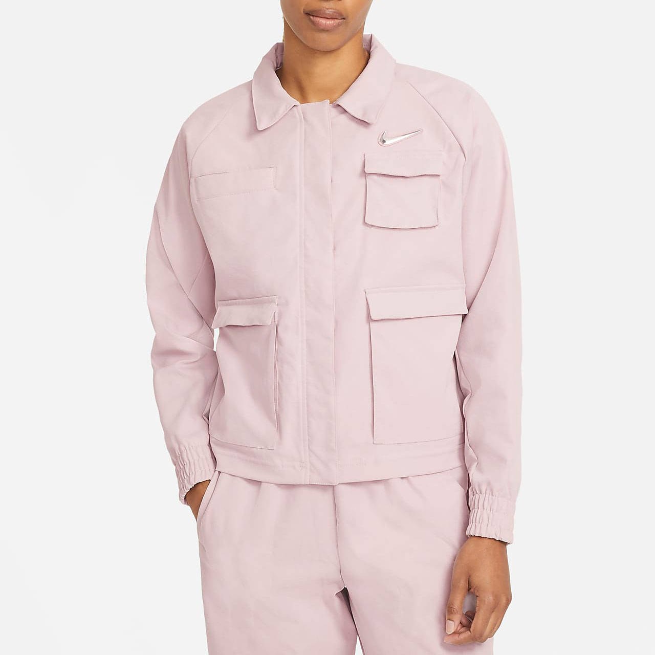nike sportswear utility jacket pink