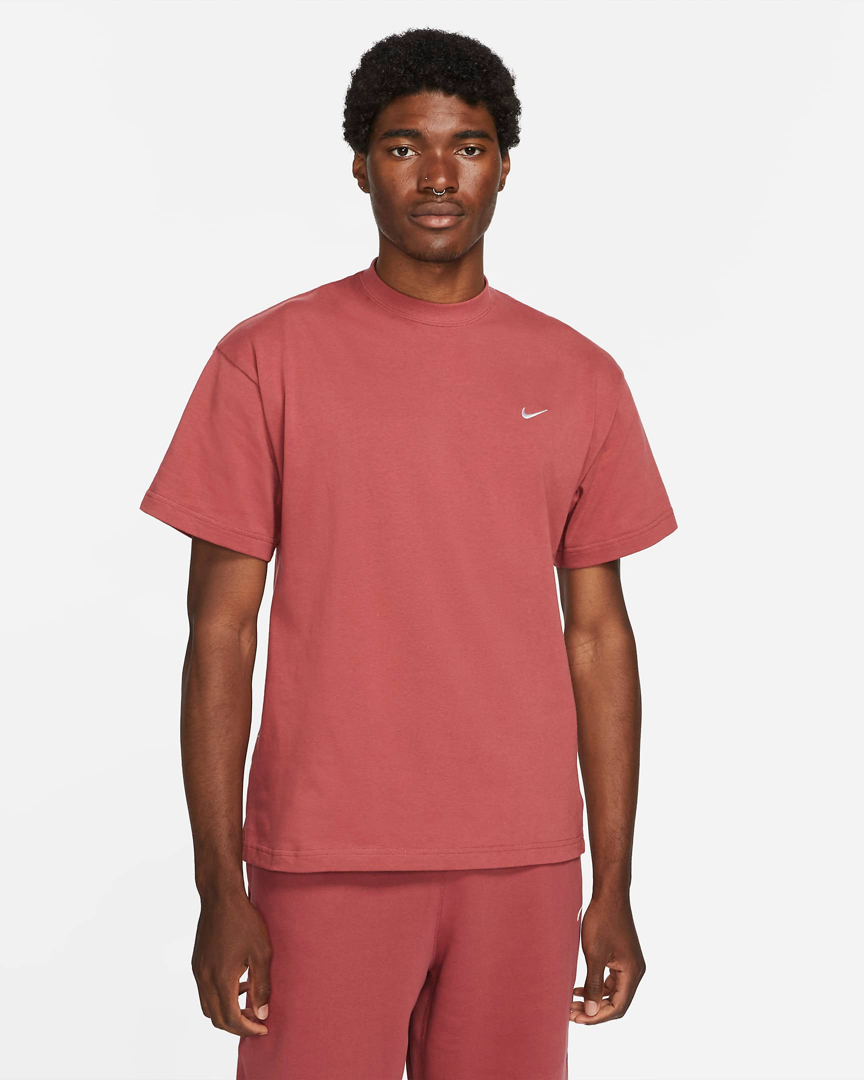 Nike Solo Swoosh Men's T-Shirt Marron CV0559-318