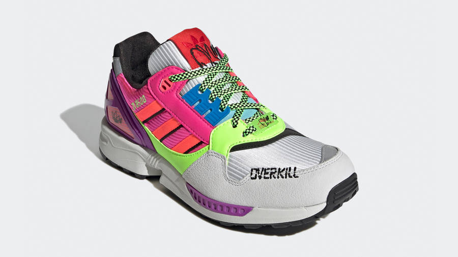 Overkill x adidas ZX 8500 Crystal White Signal Green Front