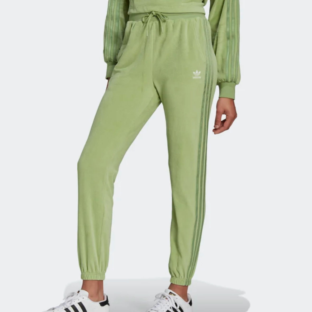 Adidas green joggers
