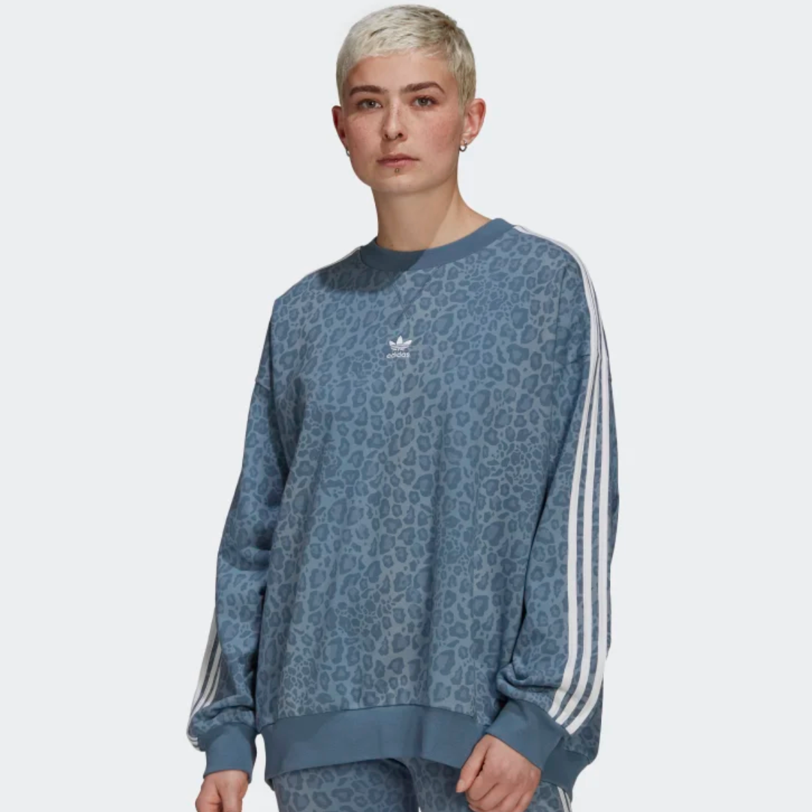 Adidas leopard blue sweat