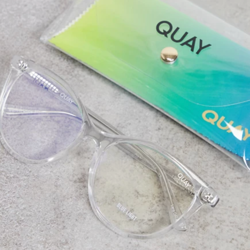 Quay Australia All Nighter blue light glasses in clear