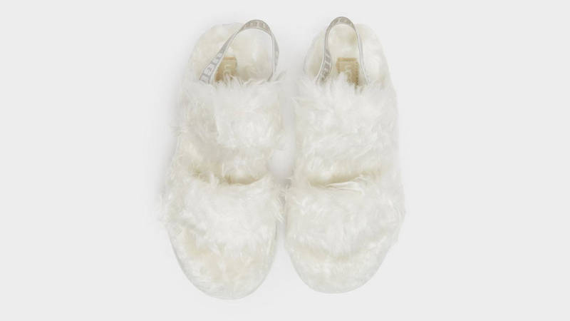 UGG Fluff Sugar Sandal White