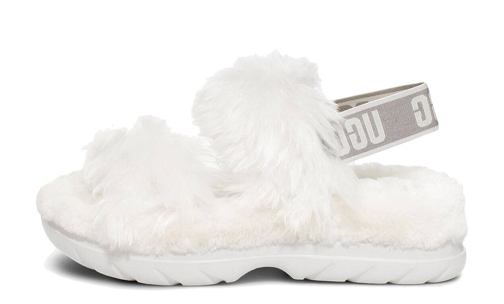 UGG Fluff Sugar Sandal White