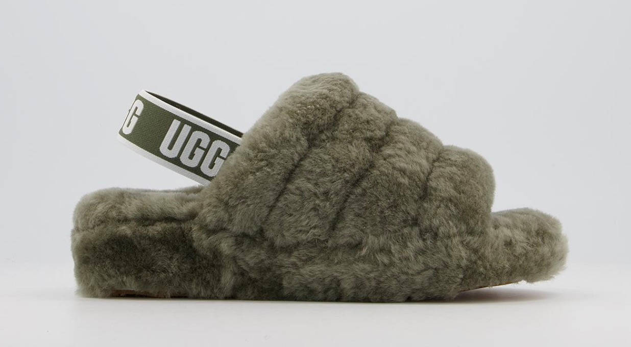 UGG Oh Yeah Slides Khaki