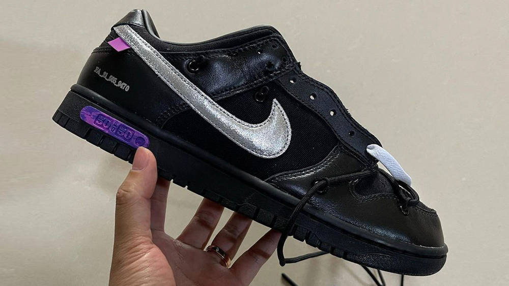 Image via yeezymic Off-White x Nike Dunk Low "Black"