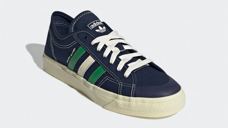 Wales Bonner x adidas Nizza Lo Night Indigo Yellow Front