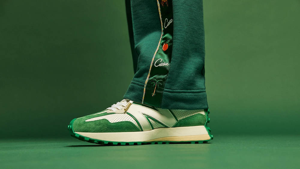 Image via END Casablanca x New Balance 327 "White Green"