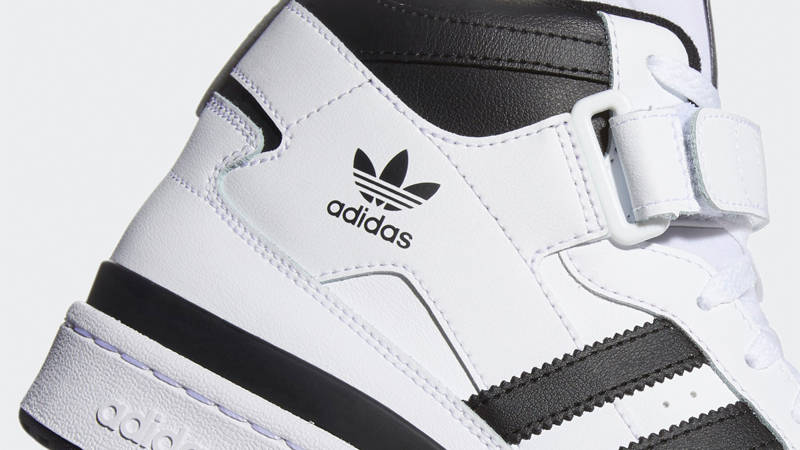 adidas Forum Mid White Black Closeup