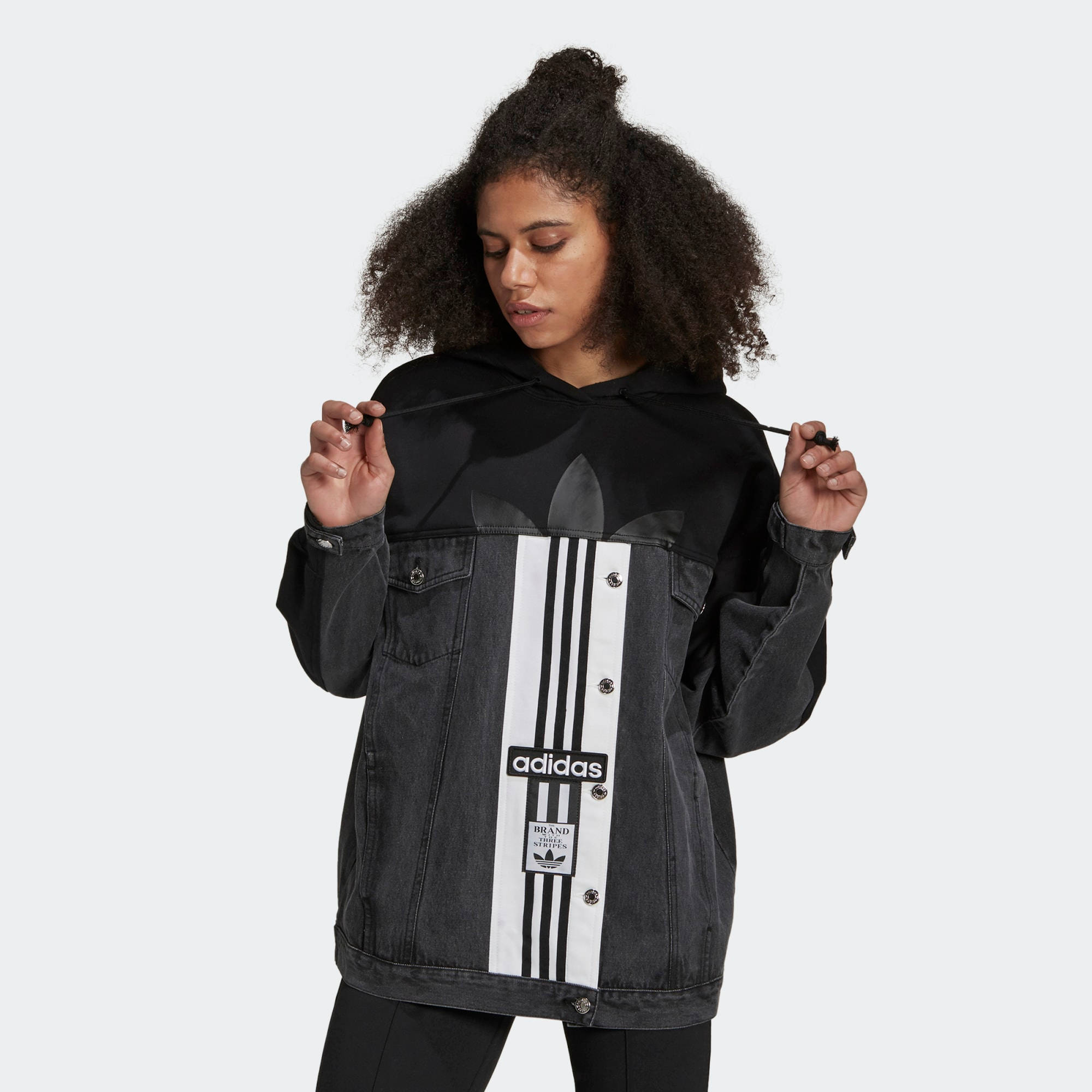 Adidas Originals Adidas Denim Hooded Jacket Adidas Jackets Coats