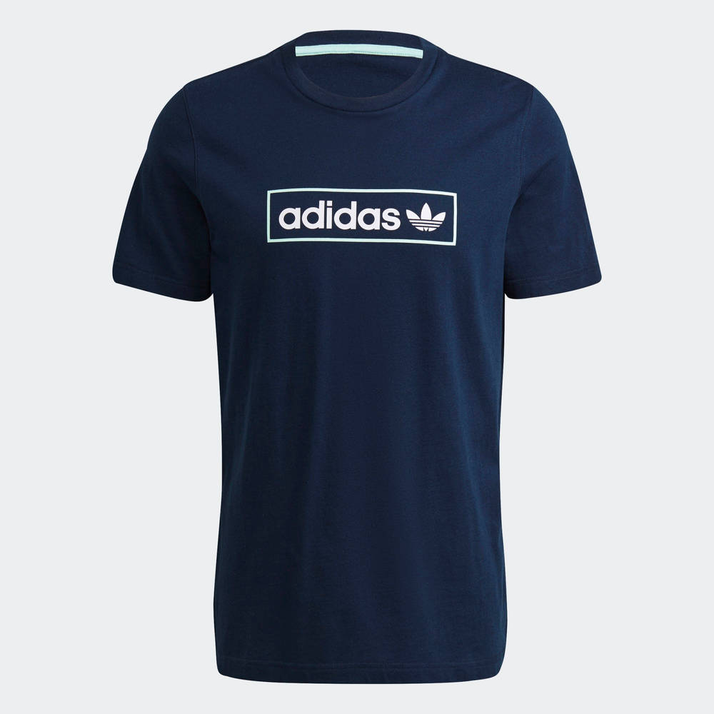 adidas Originals Linear Logo T-Shirt - Collegiate Navy | The Sole Supplier