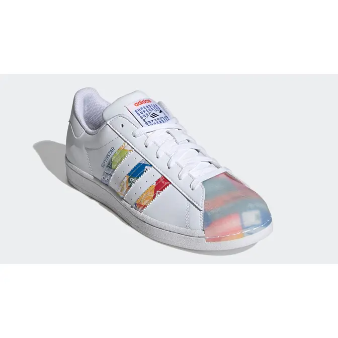 Adidas superstar multicolor top stripes