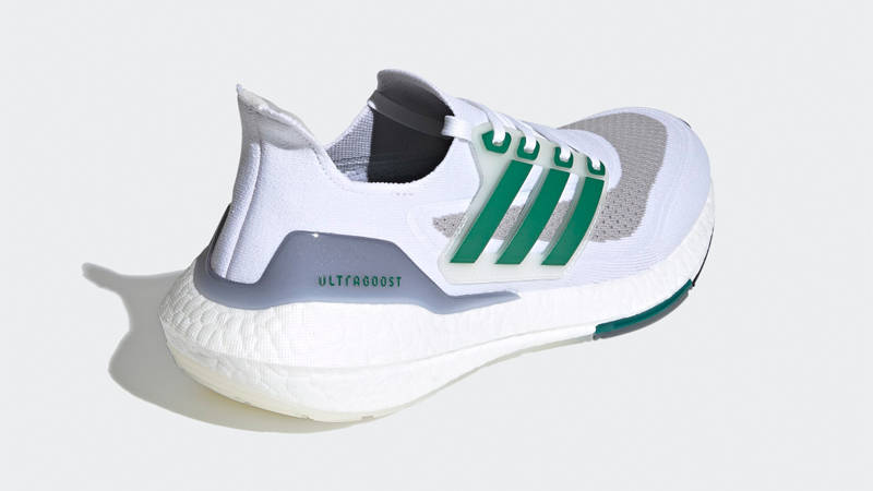 adidas Ultra Boost 21 Cloud White Green Back