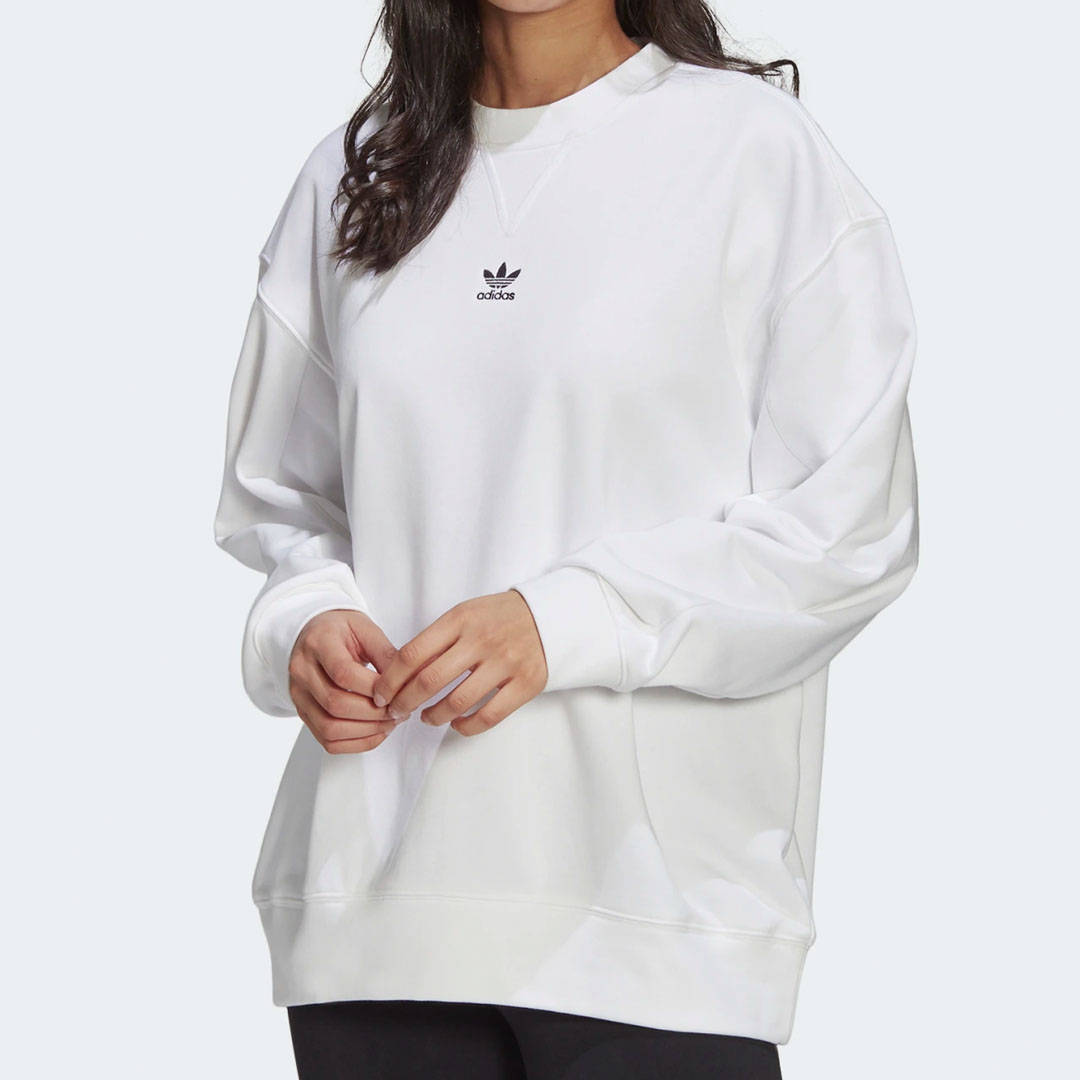 adidas white sweatshirt 25 off sale