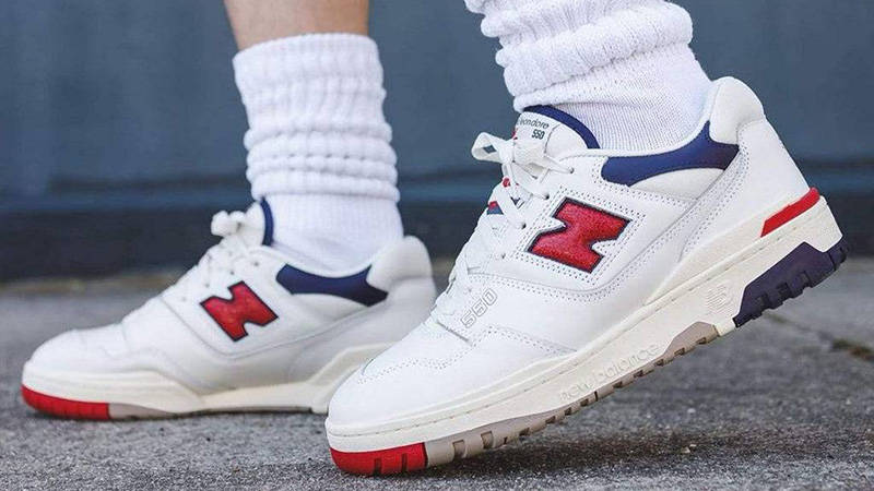 new balance 550 navy red
