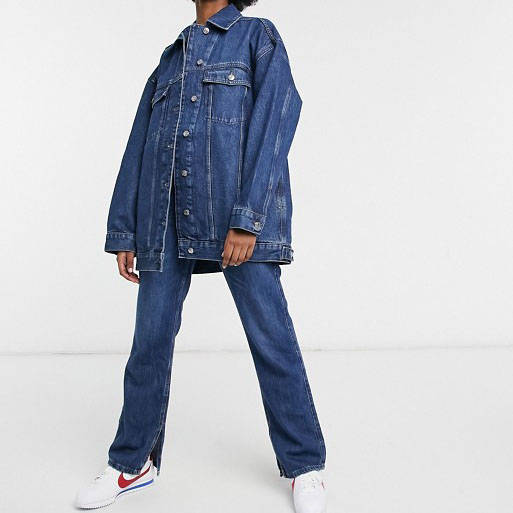 ASOS DESIGN organic dad denim oversized jacket