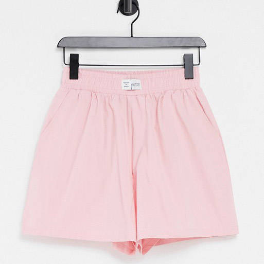 asos design pink shorts