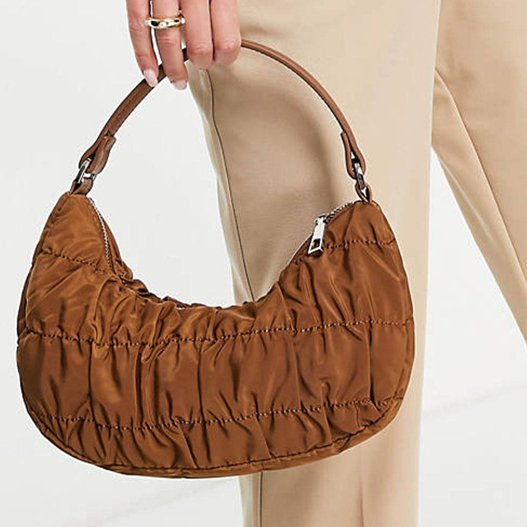 ASOS Mango Brown crinkled bag