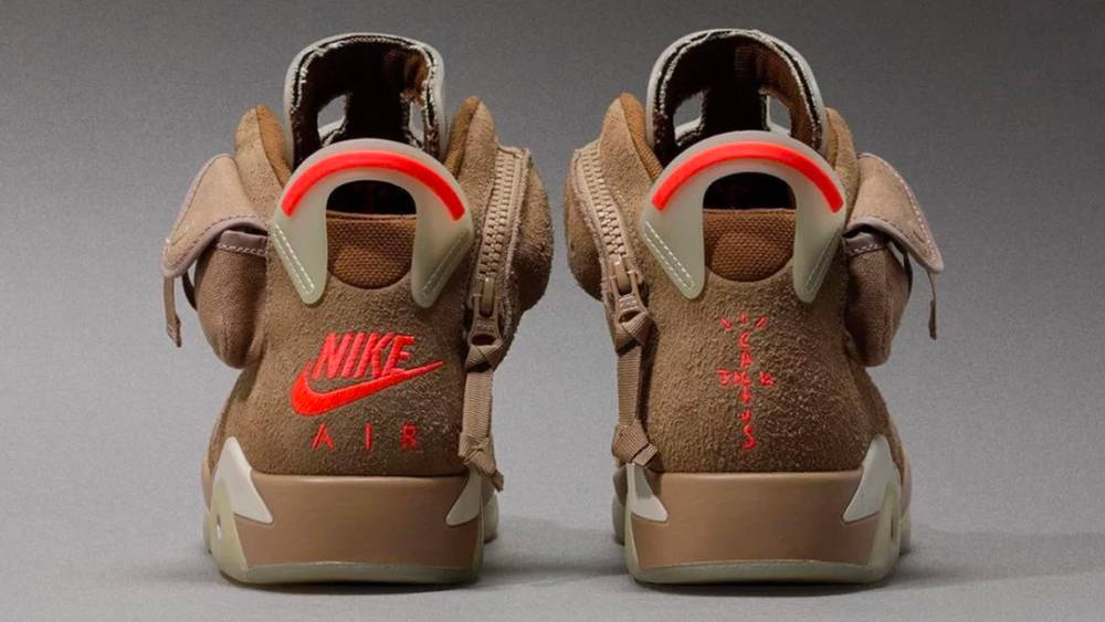 Image via GOAT Travis Scott x Air Jordan 6 "British Khaki"