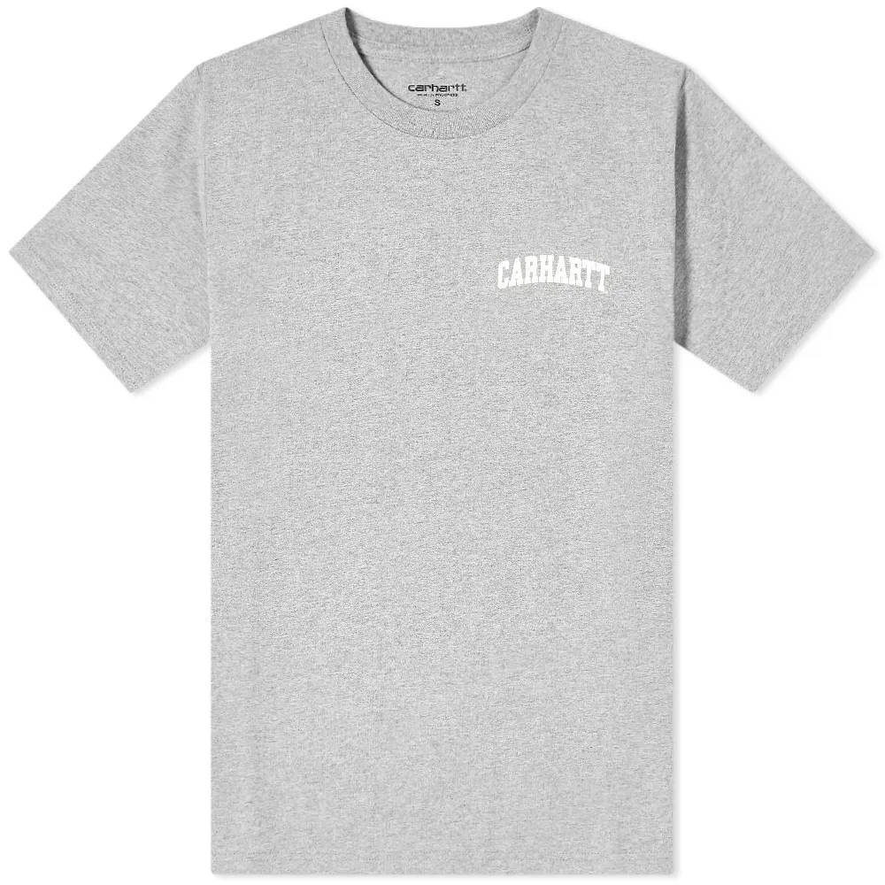 Carhartt WIP University Script T-Shirt - Heather Grey | The Sole Supplier