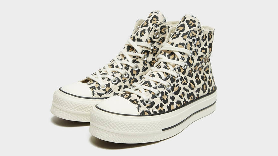 converse leopard platform shoes