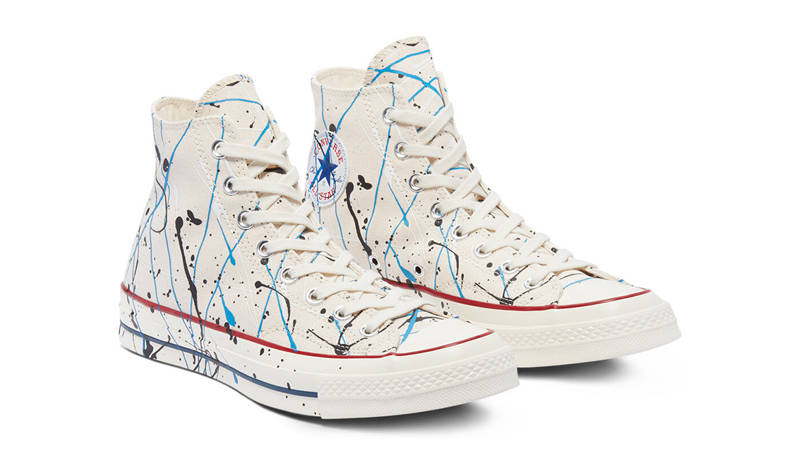 Converse Chuck 70 Archive Paint Splatter Hi Egret Front