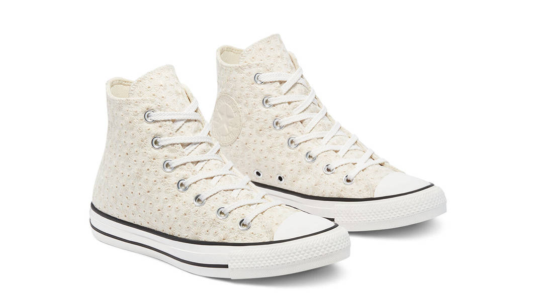 Converse Chuck Taylor All Star Canvas Broderie Platform Hi Egret