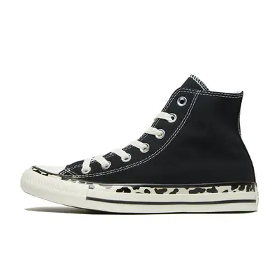 Black leopard print sale converse