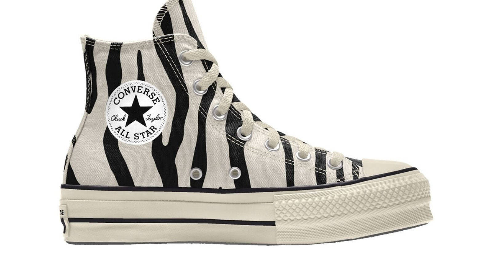 Converse custom Zebra print