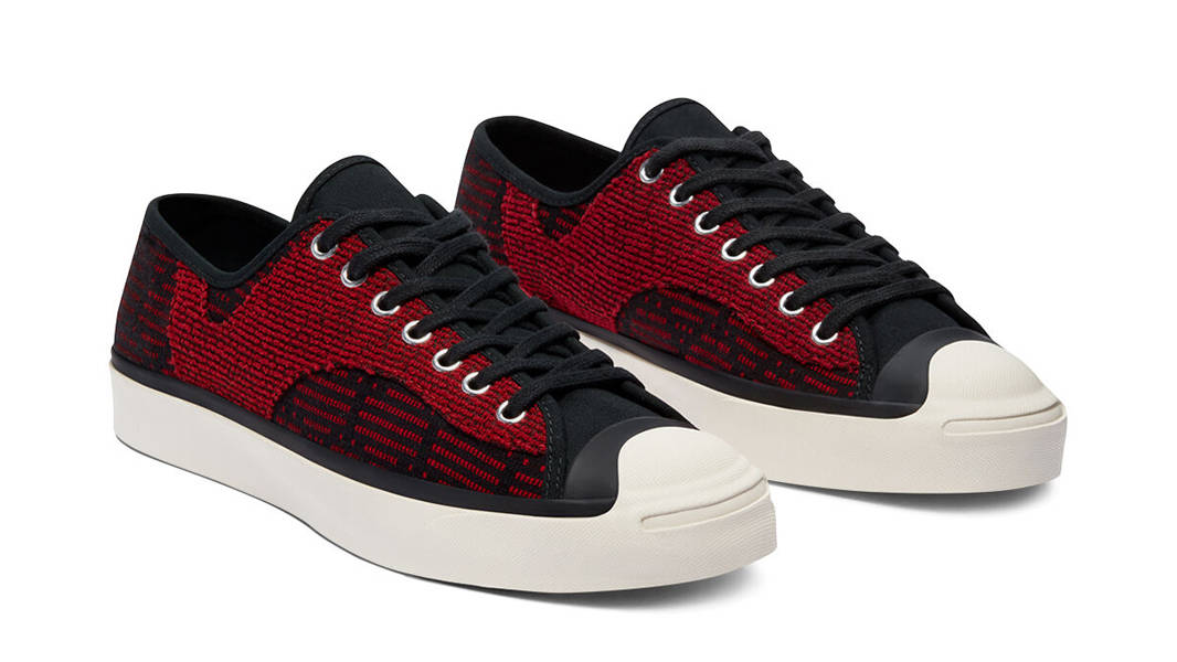 Converse Jack Purcell Rally Patchwork Low Black Tomato Puree Front