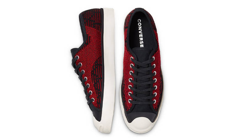 Converse Jack Purcell Rally Patchwork Low Black Tomato Puree Middle