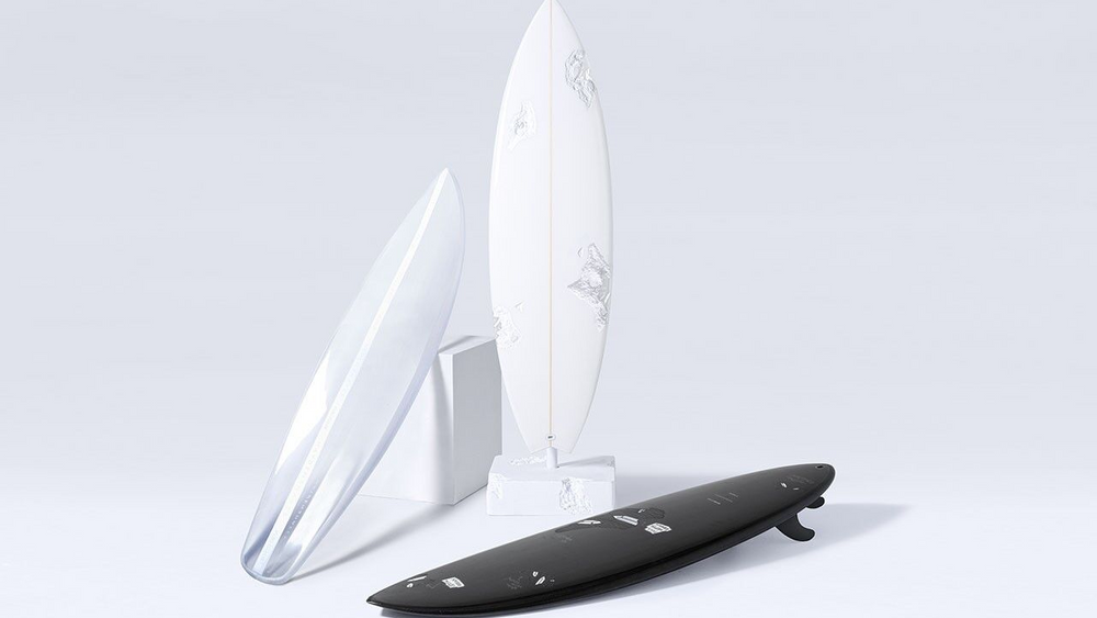 Image via STAMPD The Daniel Arsham x STAMPD "Wave Relic" Collection Features Crystalised Surfboards & Apparel
