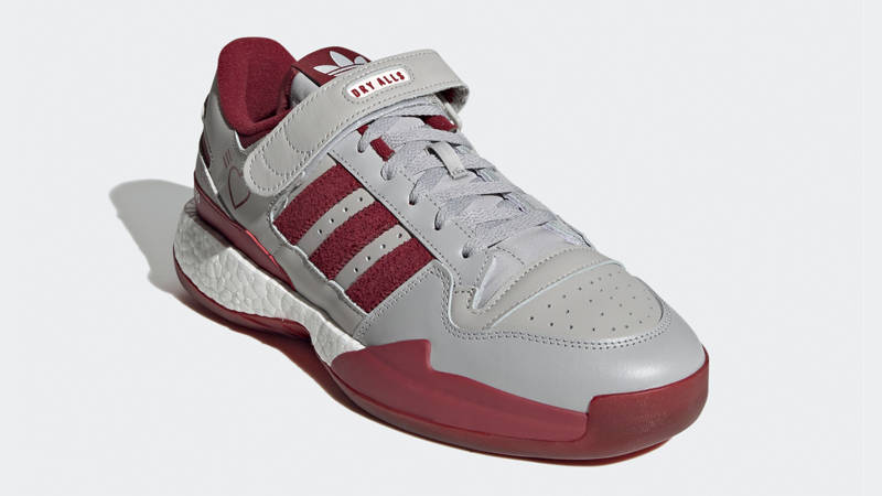 Human Made x adidas Forum Grey Collegiate Burgundy Front
