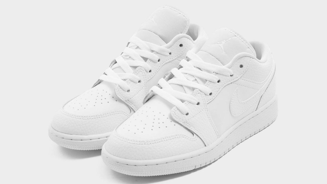 Air Jordan 1 Low GS "Triple White"