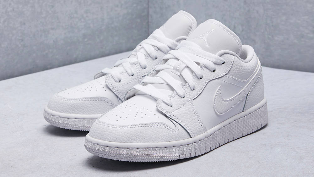 Air Jordan 1 Low GS "Triple White"