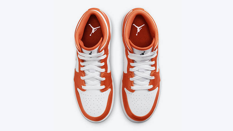 Orange and store white jordans