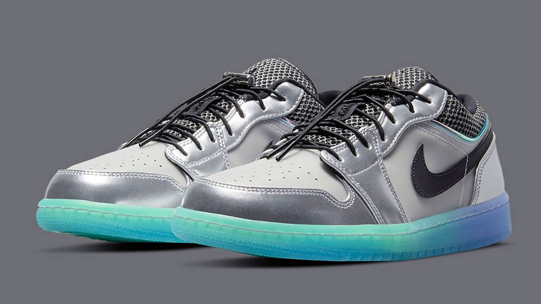 Jordan 1 Low Gradient Soles Metallic Silver Side