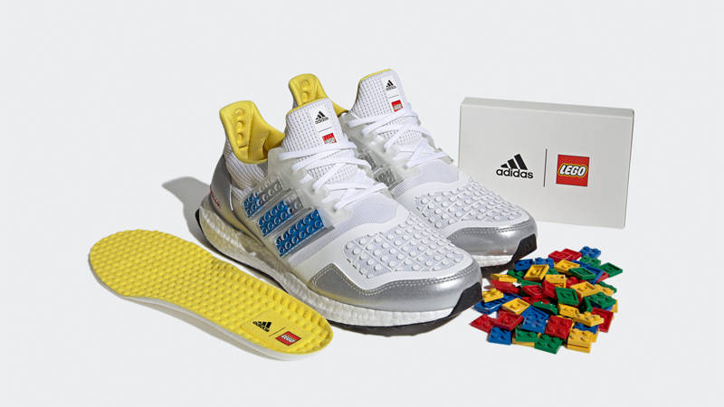 LEGO x adidas Ultra Boost DNA Cloud White Metallic Silver Pack