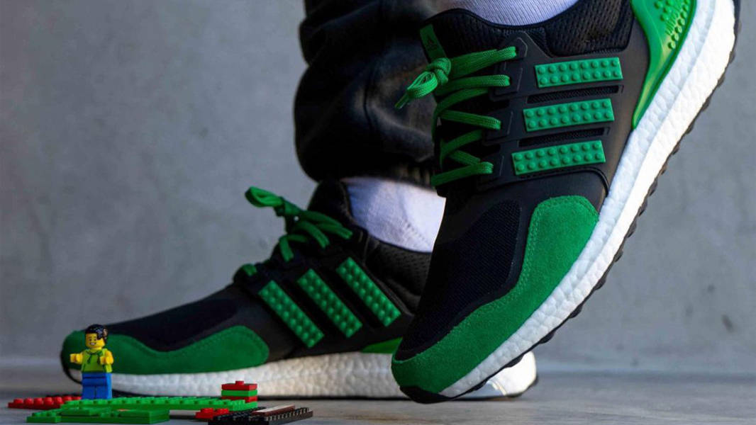 LEGO x adidas Ultra Boost Green Black On Foot